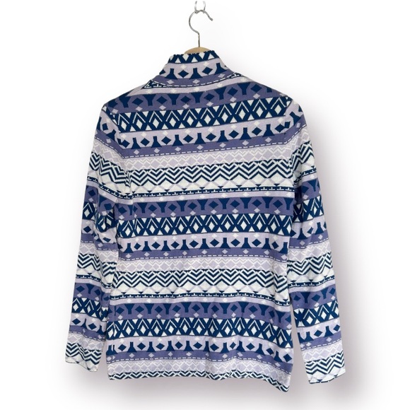 Duluth Trading Frost Lake Fairisle Mock Neck Winter Pullover S - Picture 2 of 7